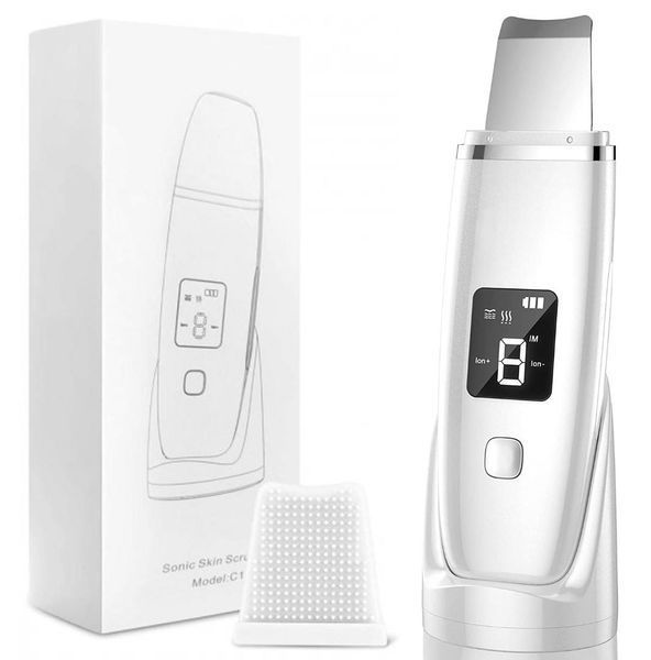 Ультразвуковий скрабер для обличчя з LED екраном Ultrasonic С1 ultrasonic-c1 фото