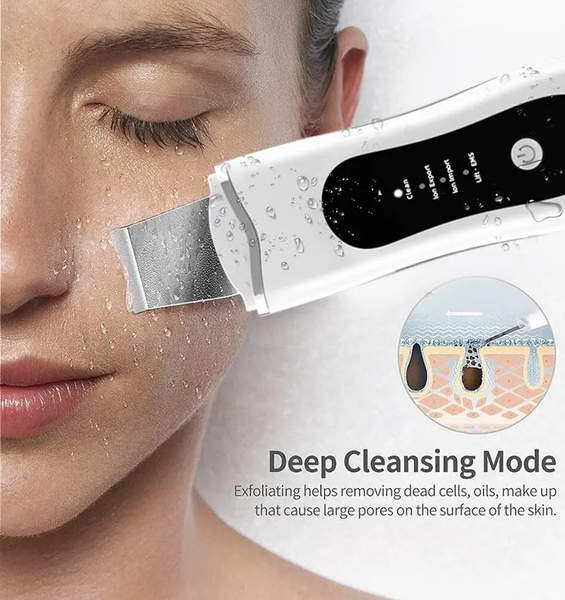 Скрабер для ультразвуковой чистки лица с 4 режимами Ultrasonic Blackhead PC03 scraber-blackhead фото